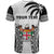 Custom Fiji University T Shirt National Fijian Tapa Pattern White - Wonder Print Shop