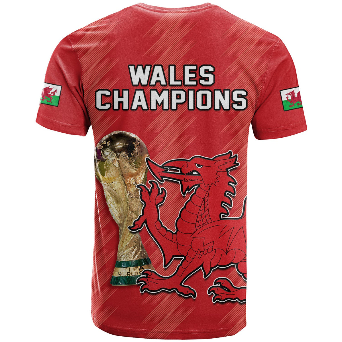 Wales Football T Shirt Cymru Champions World Cup 2022 - Wonder Print Shop