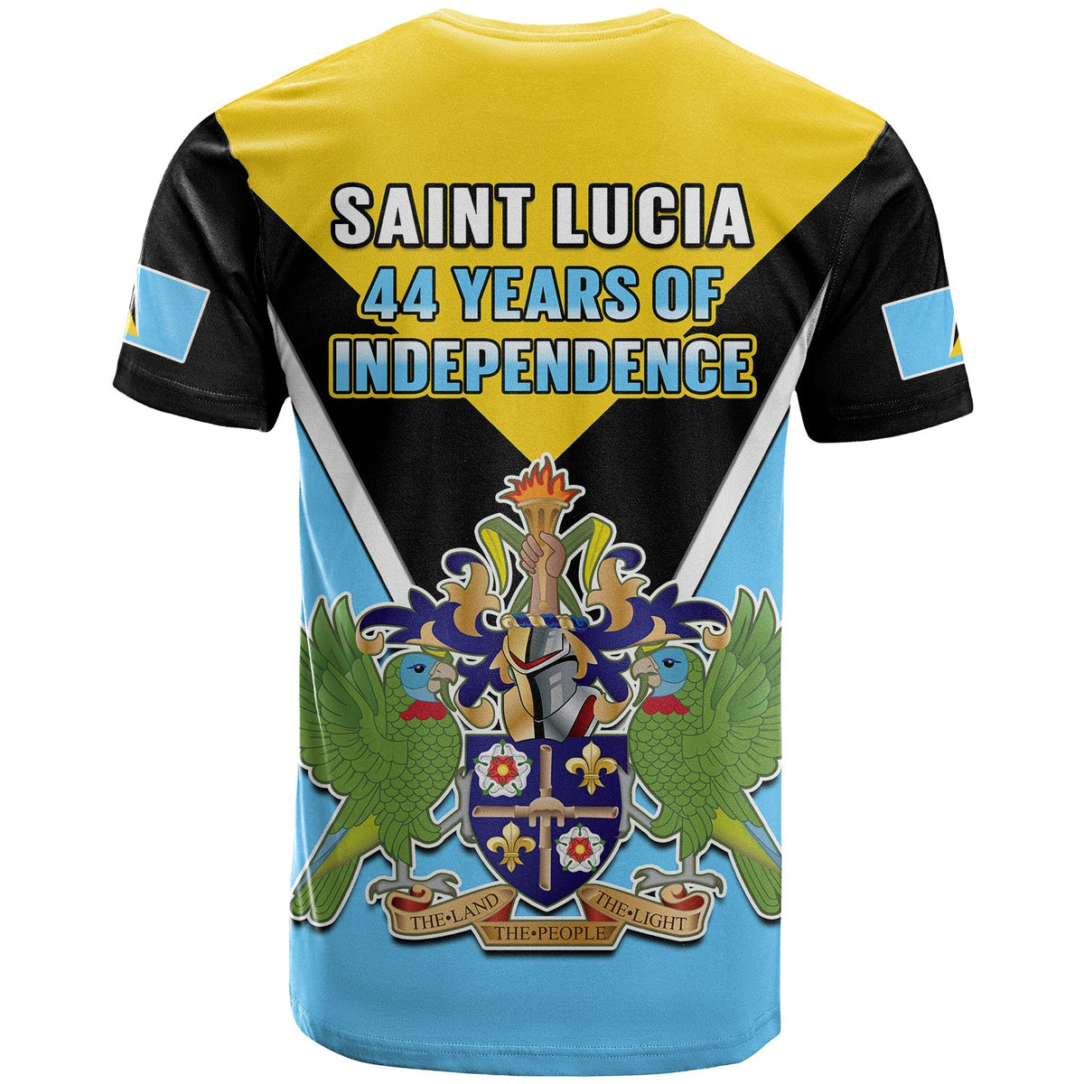 Saint Lucia T Shirt Happy 44 Years Of Independence - Wonder Print Shop