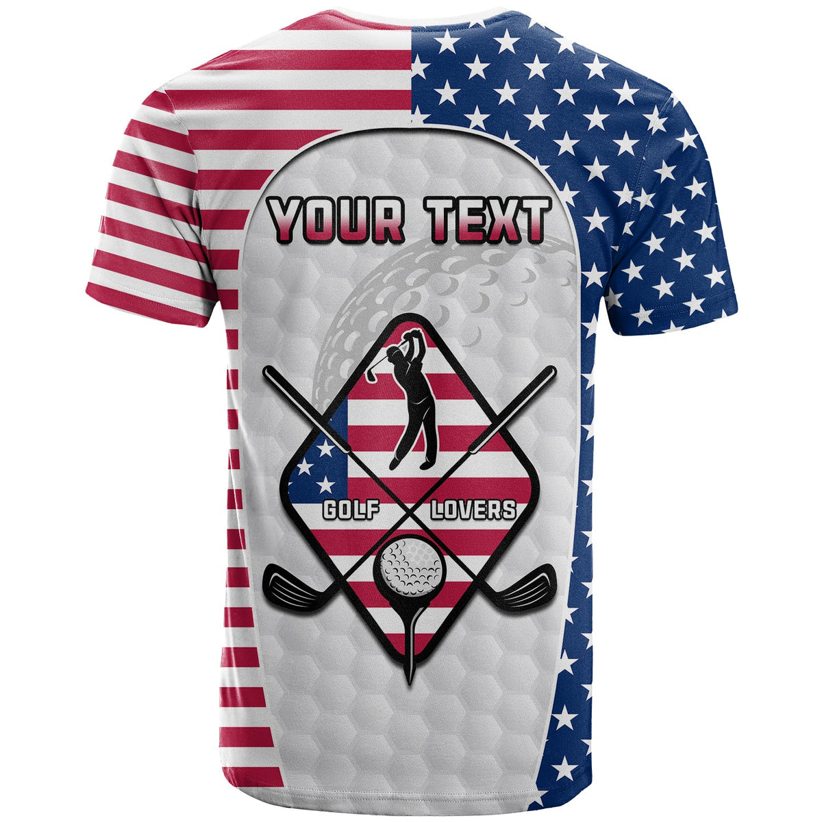 Custom American Flag Golf T Shirt Gofl Lovers Trust Your Swing - Wonder Print Shop