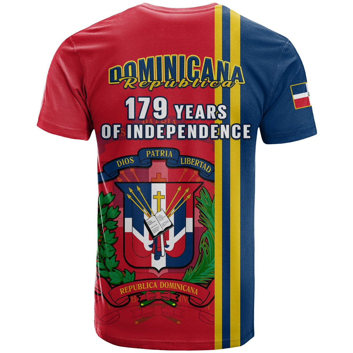 Dominican Republic T Shirt Happy 179 Years Of Independence - Wonder Print Shop