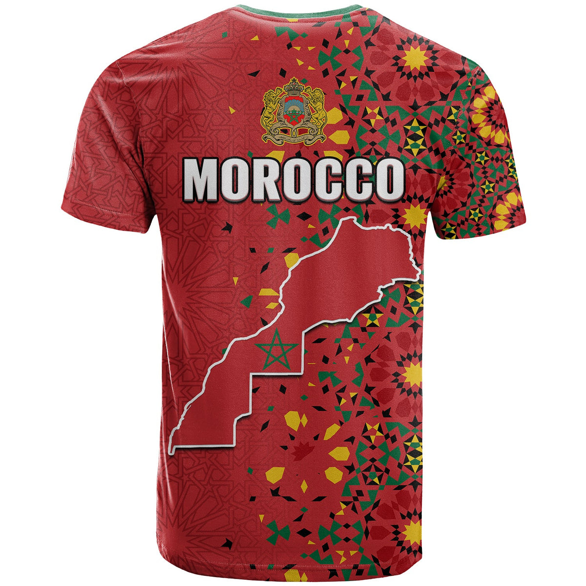 Morocco Western Sahara T Shirt Map Red Moroccan Is Always In My Heart - Wonder Print Shop