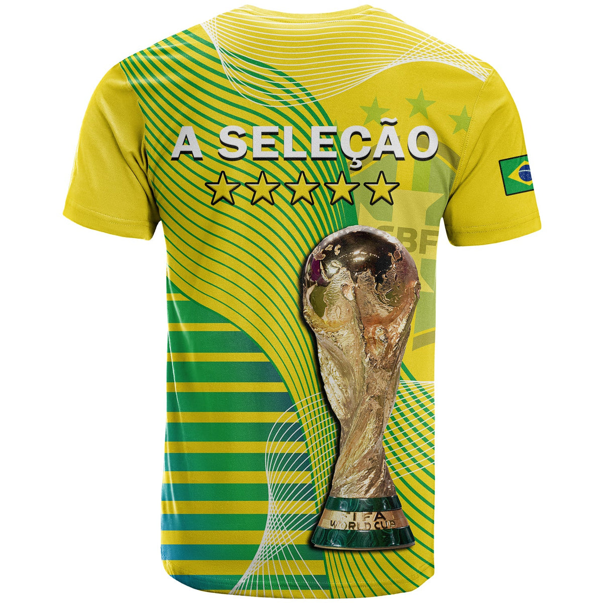 Brazil Football T Shirt Canarinha Champions WC 2022 - Wonder Print Shop