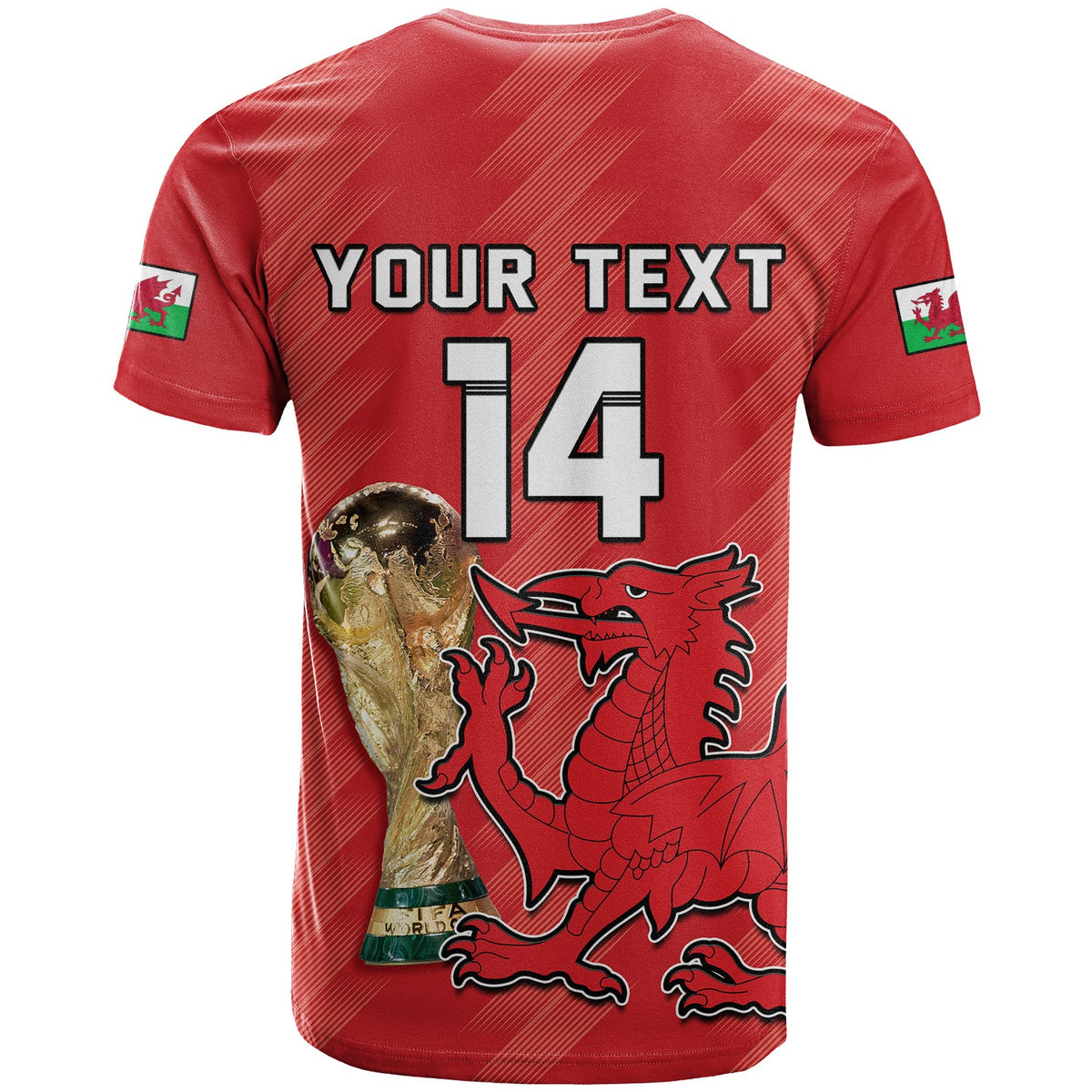 Custom Wales Football T Shirt Cymru Champions World Cup 2022 - Wonder Print Shop