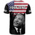 Custom United States T Shirt United States Happy MLK Day Flag Grunge Style - Wonder Print Shop