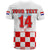 Custom Croatia Football T Shirt Hrvatska Checkerboard Red Version - Wonder Print Shop