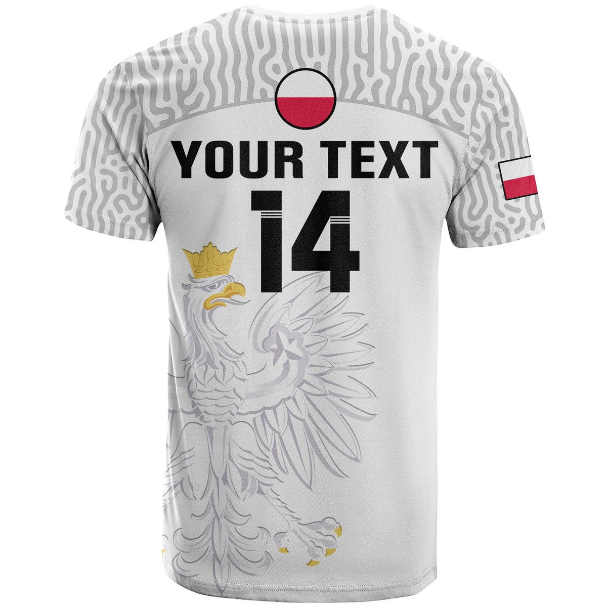 Custom Poland Football T Shirt Polska World Cup 2022 White - Wonder Print Shop