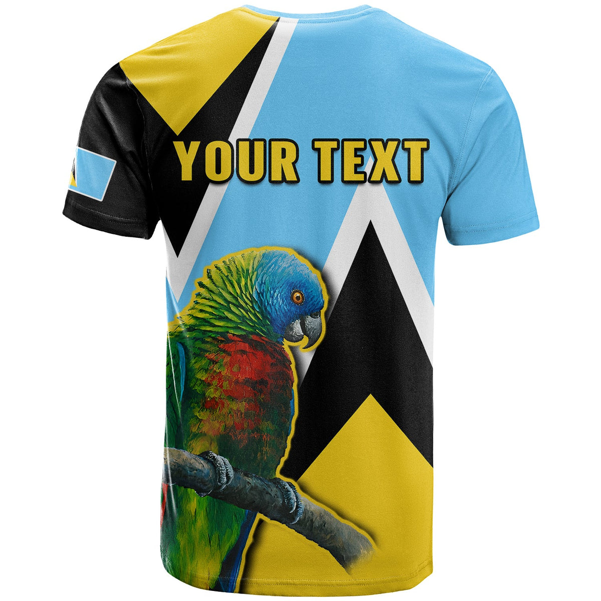 Custom Saint Lucia T Shirt Saint Lucian Parrot Simple Style - Wonder Print Shop