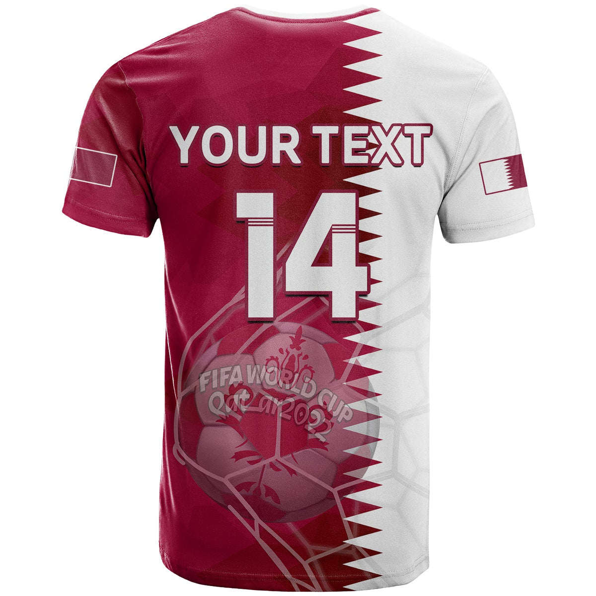 Custom Qatar Football T Shirt Annabi Champions Proud WC 2022 - Wonder Print Shop