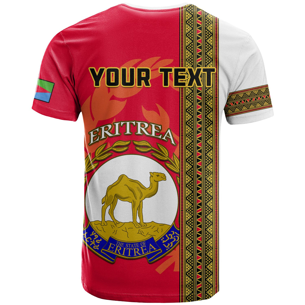Custom Eritrea T Shirt African Pattern Happy Independence Day Version White - Wonder Print Shop