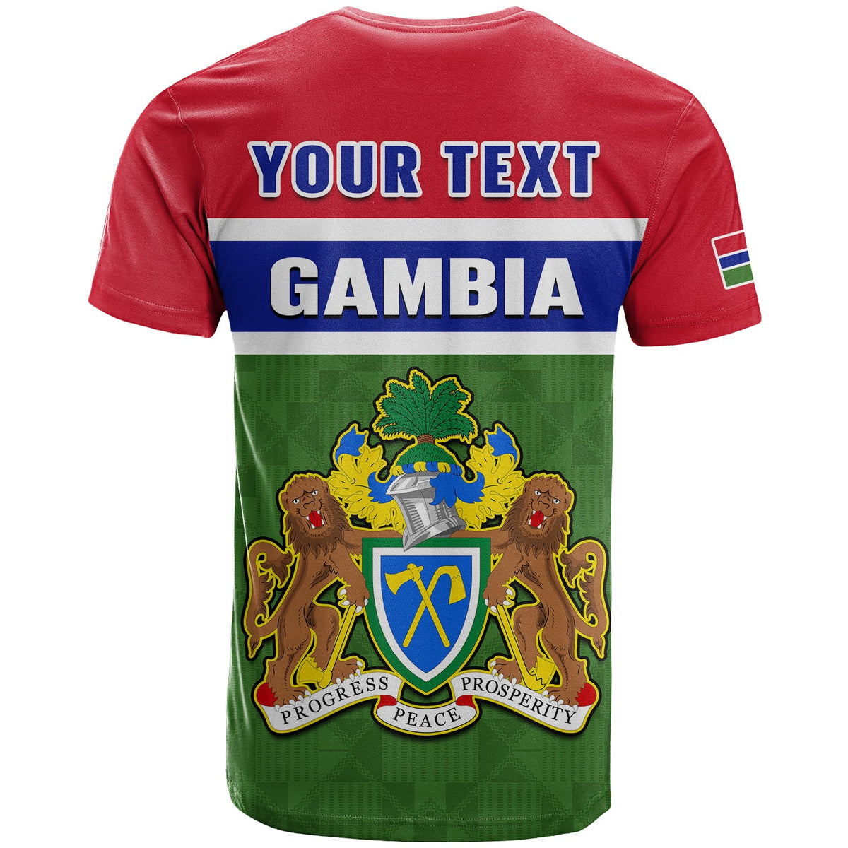 Custom Gambia T Shirt Happy 58th Independence Anniversary Flag Style - Wonder Print Shop