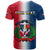 Custom Dominican Republic T Shirt Dominicana Coat Of Arms Gradient Style - Wonder Print Shop