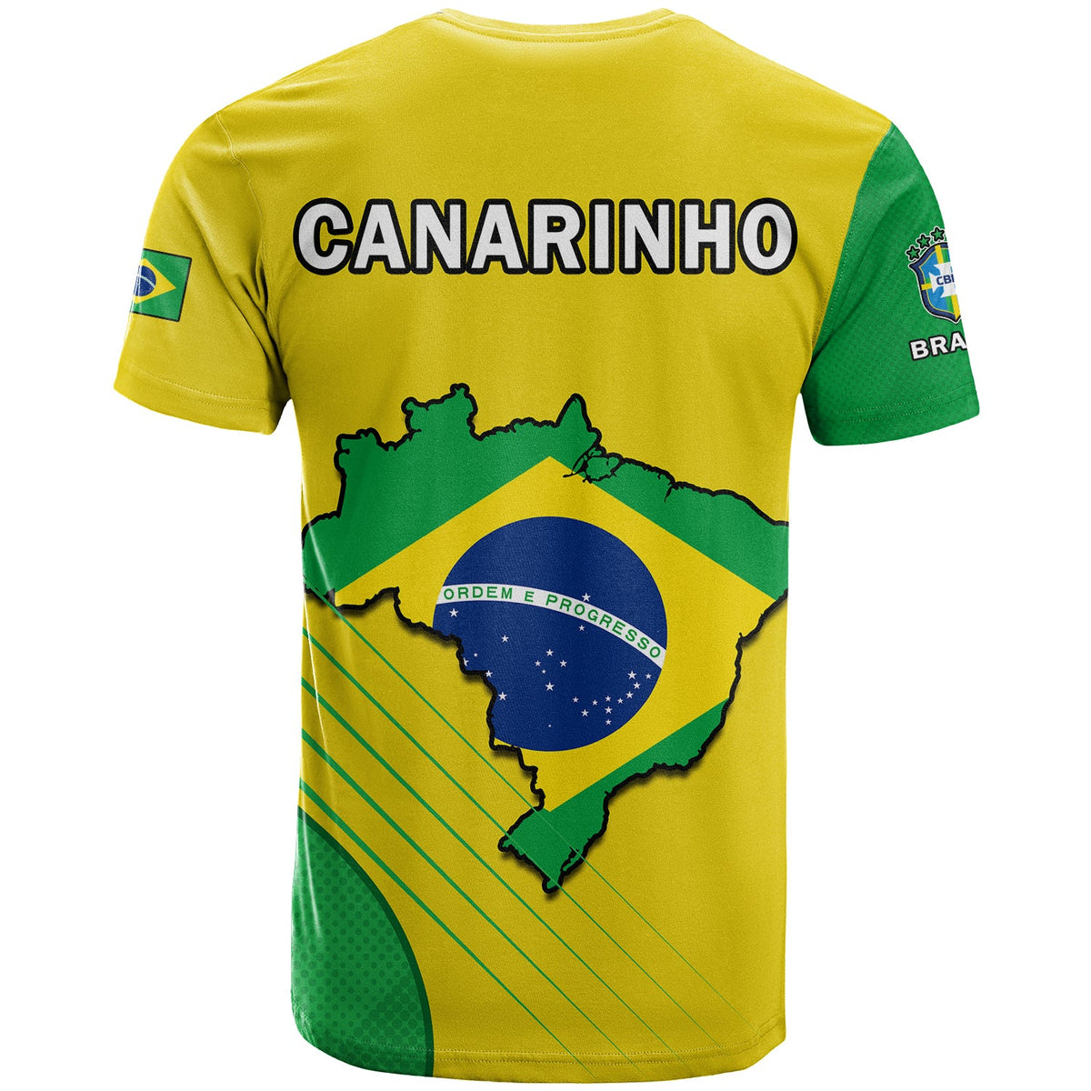 Brazil Football T Shirt Brasil Map Come On Canarinho Sporty Style - Wonder Print Shop
