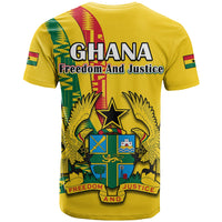 Ghana T Shirt Ghanan Coat Of Arms Mix Kente Pattern - Wonder Print Shop