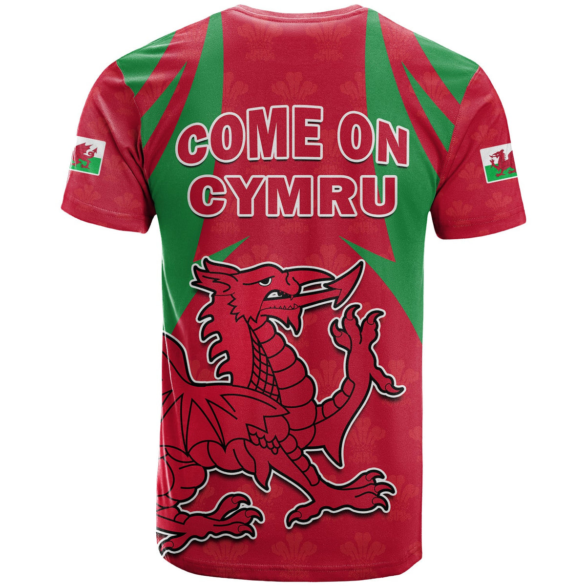 Wales Rugby T Shirt The Dragons National Team Come On Cymru - Wonder Print Shop