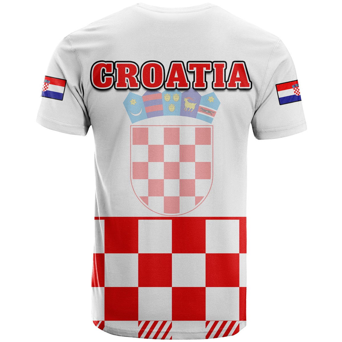 Croatia Football T Shirt Hrvatska Checkerboard Red Version - Wonder Print Shop