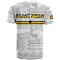 Ghana Football T Shirt Black Stars Kente World Cup 2022 White - Wonder Print Shop