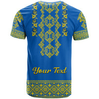 Custom Ukraine T Shirt Yellow Ukrainian Folk - Wonder Print Shop