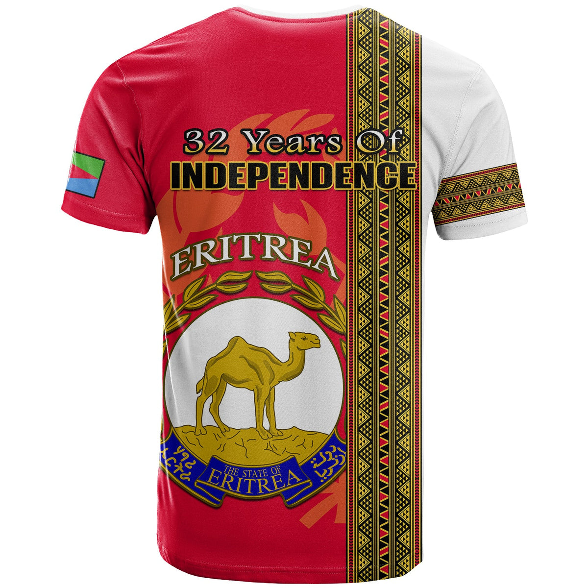 Eritrea T Shirt African Pattern Happy Independence Day Version White - Wonder Print Shop