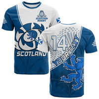 Custom Scotland Rugby T Shirt Scottish Coat Of Arms Mix Thistle Newest Version - Wonder Print Shop