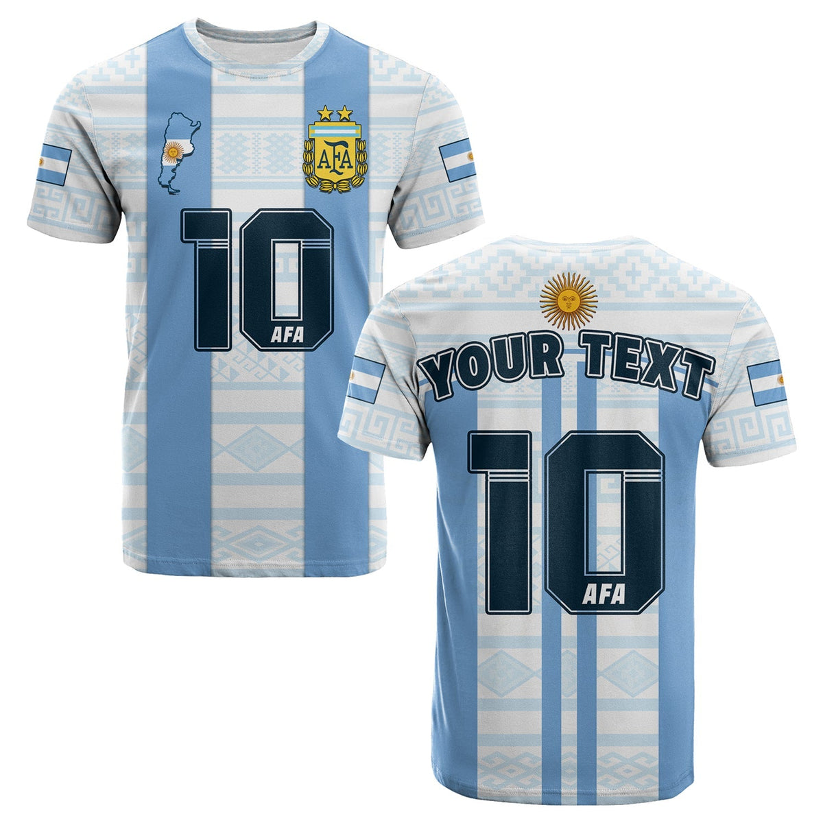 Custom Argentina T Shirt Football 2022 Vamos La Albiceleste - Wonder Print Shop