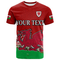 Custom Wales T Shirt Football 2022 Come On CYMRU The Red Wall LT13 - Wonder Print Shop