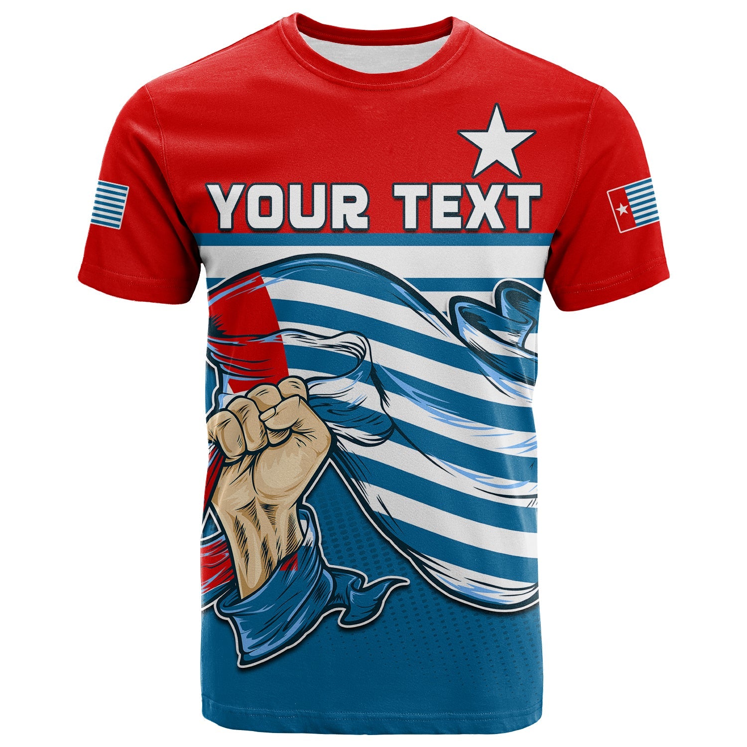 Custom Football T Shirt One People One Soul Strong West Papuan LT13 - Wonder Print Shop