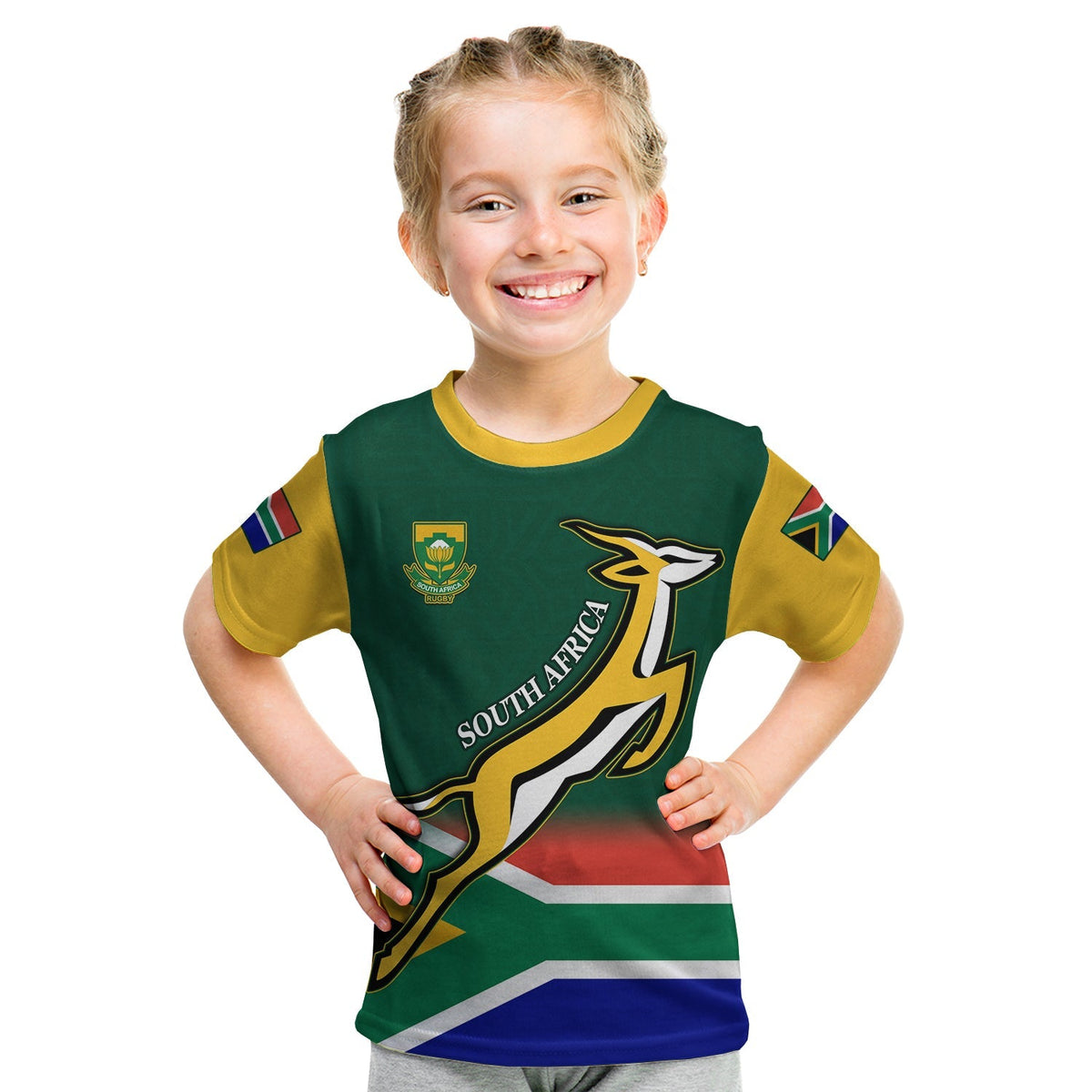 South Africa Rugby T Shirt Springboks Champion Bokke African Pattern Go Bokke LT13 - Wonder Print Shop