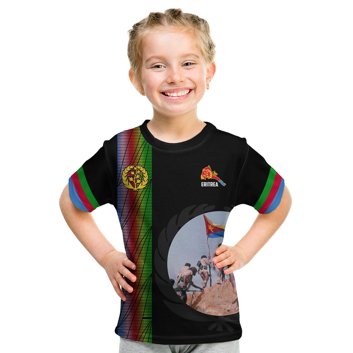 (Custom Personalised) Eritrea EPLF T Shirt KID Spirit Eritrean LT13 - Wonder Print Shop