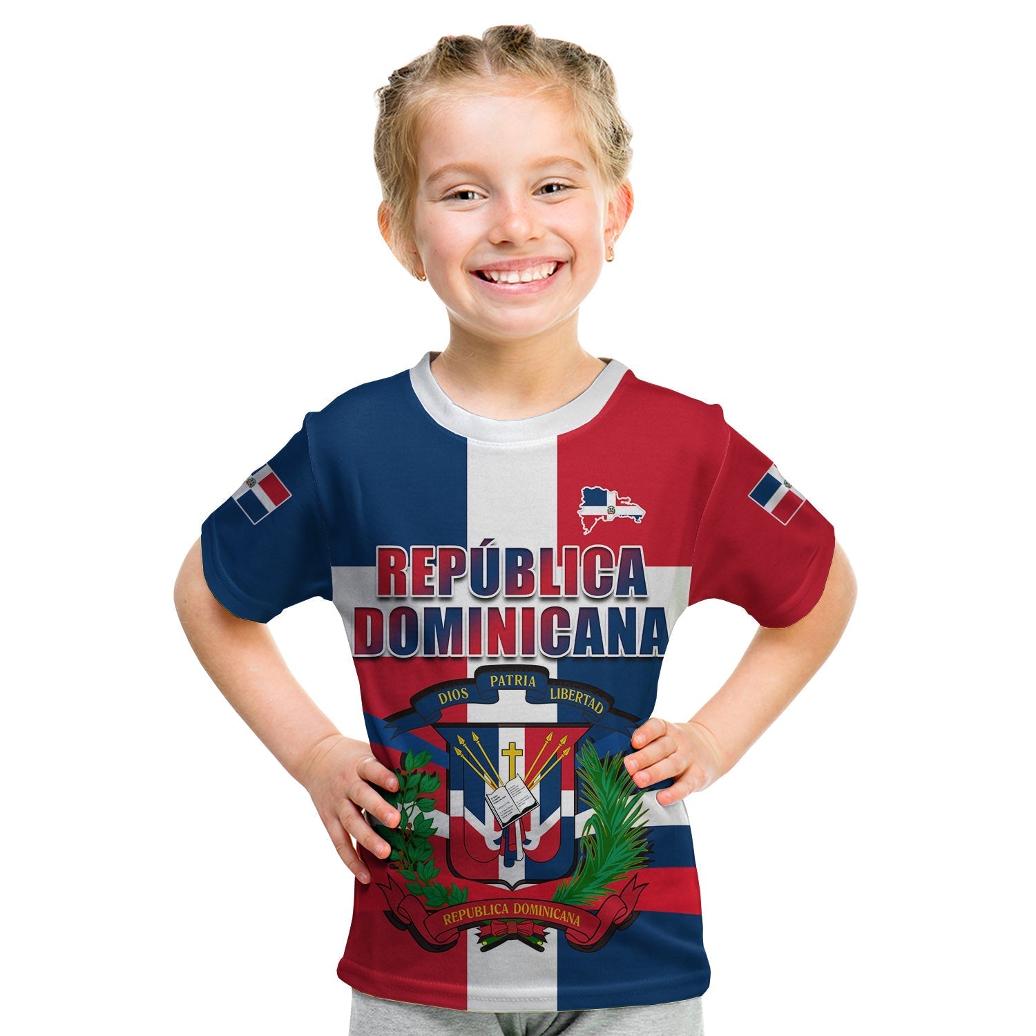 Dominican Republic T Shirt KID Dominicana Proud Style Flag LT13 - Wonder Print Shop