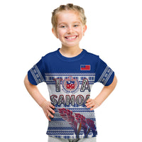 (Custom Personalise Text and Number) Toa Samoa Rugby T Shirt KID Uso Aso Uma Go Champions White LT13 - Wonder Print Shop