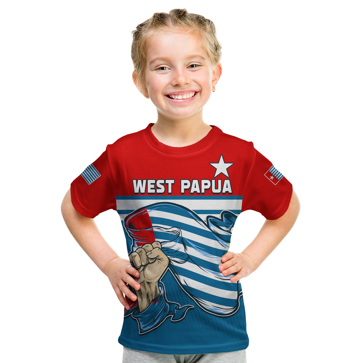 Free West Papua T Shirt KID One People One Soul Strong West Papuan LT13 - Wonder Print Shop