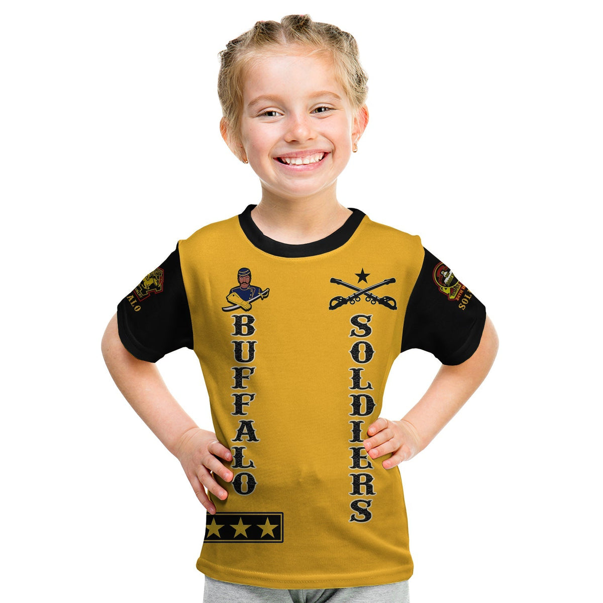 (Custom Personalised) Buffalo Soldiers T Shirt KID Motorcycle BSMC Club LT13 - Wonder Print Shop