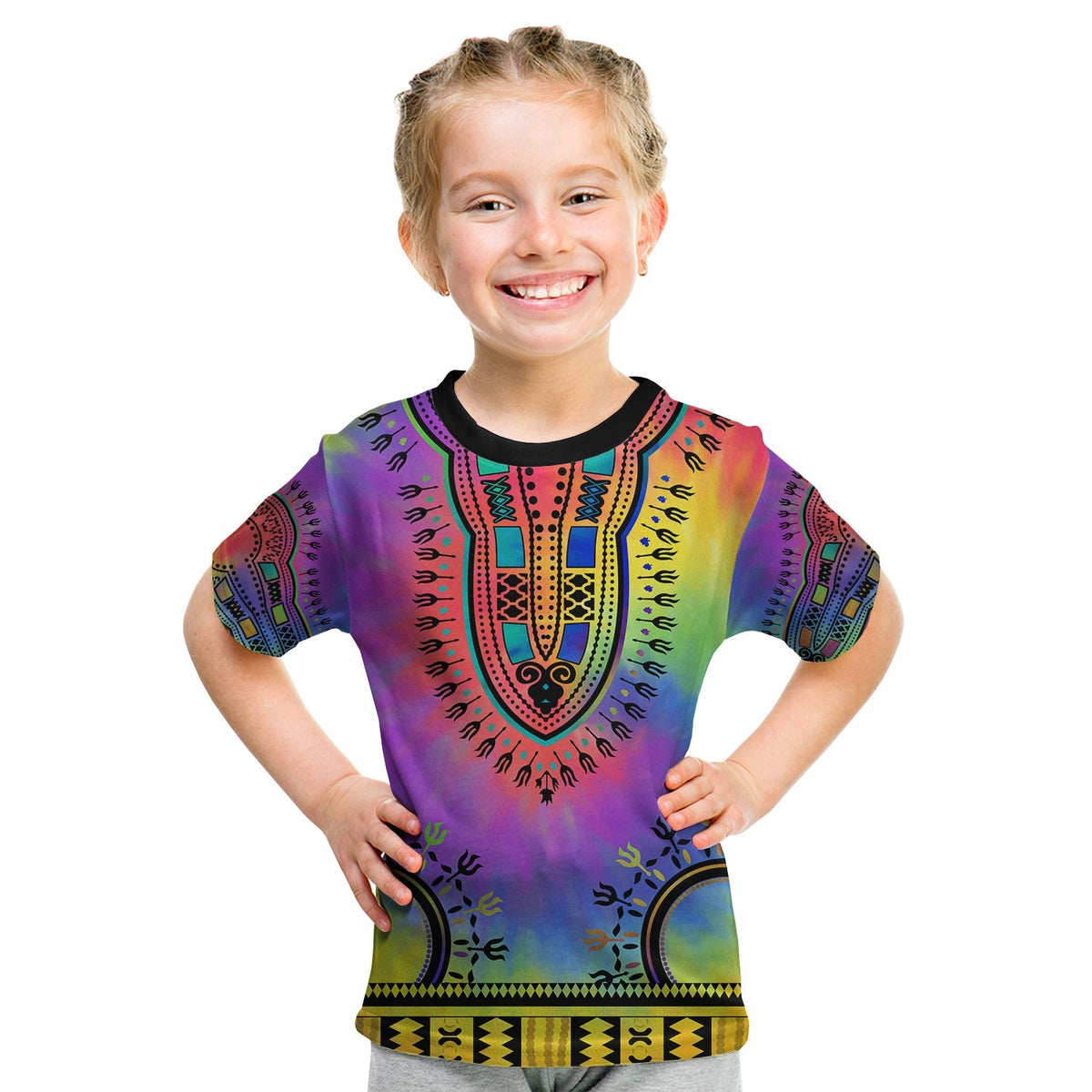 Custom Dashiki Tie Dye T Shirt African Pattern LT13 - Wonder Print Shop