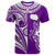 Custom Rarotonga Cook Islands T Shirt Turtle and Map Style Purple LT13 - Wonder Print Shop
