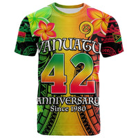 Vanuatu 1980 T Shirt Long God Yumi Stanap Happy 42nd Independence Anniversary - Wonder Print Shop