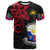 Custom Philippines T Shirt Sun Filipino Polynesian mix Flowers Black Vibe LT13 - Wonder Print Shop