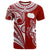 Custom Rarotonga Cook Islands T Shirt Turtle and Map Style Red LT13 - Wonder Print Shop