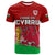 Custom Wales Football T Shirt Come On CYMRU The Red Wall Champions World Cup LT13 - Wonder Print Shop