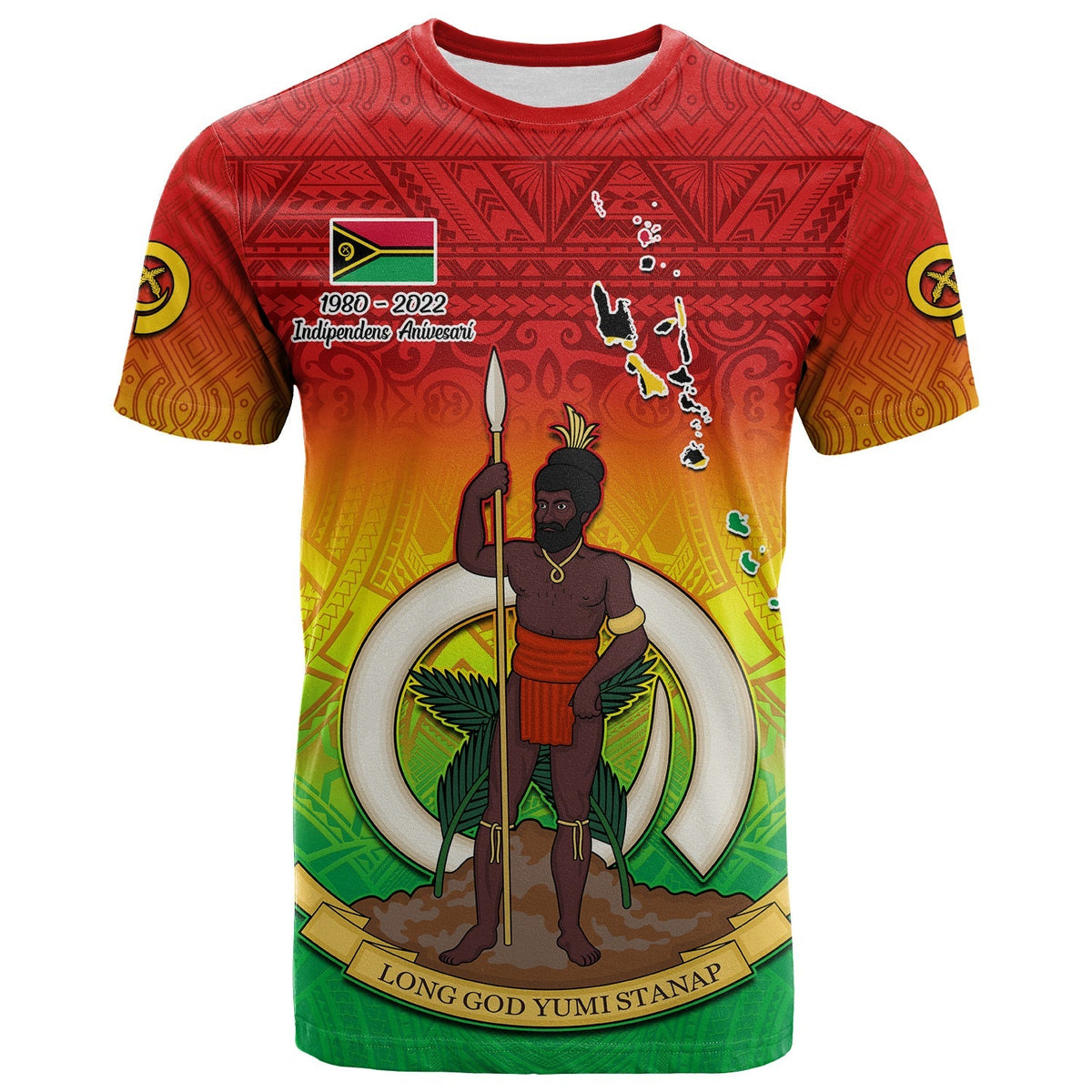 Custom Vanuatu Independence Day T Shirt 42nd Anniversary Yumi Yumi Yumi LT13 - Wonder Print Shop