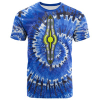 Custom African T Shirt Tie Dye Blue Fashion LT13 - Wonder Print Shop