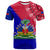 Custom Haiti T Shirt Haiti Flag Dashiki Simple Style - Wonder Print Shop