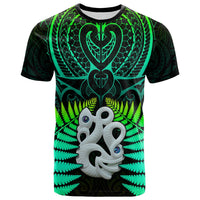 Custom Aotearoa Fern T Shirt New Zealand Hei Tiki Green Style LT13 - Wonder Print Shop