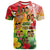 Custom Aloha Poly Fest T Shirt Polynesian Pattern With Tropical Flowers - Wonder Print Shop