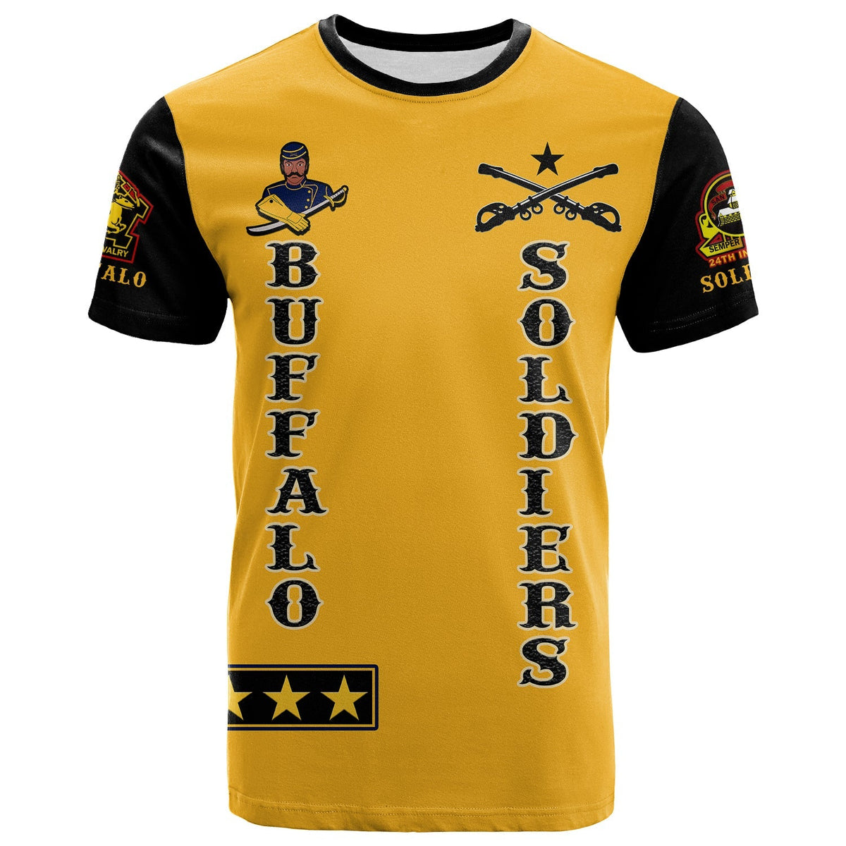 Custom Buffalo Soldiers T Shirt Motorcycle BSMC Club LT13 - Wonder Print Shop