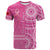 Tonga Breast Cancer T Shirt Tongan Ngatu Pattern No One Fights Alone - Wonder Print Shop