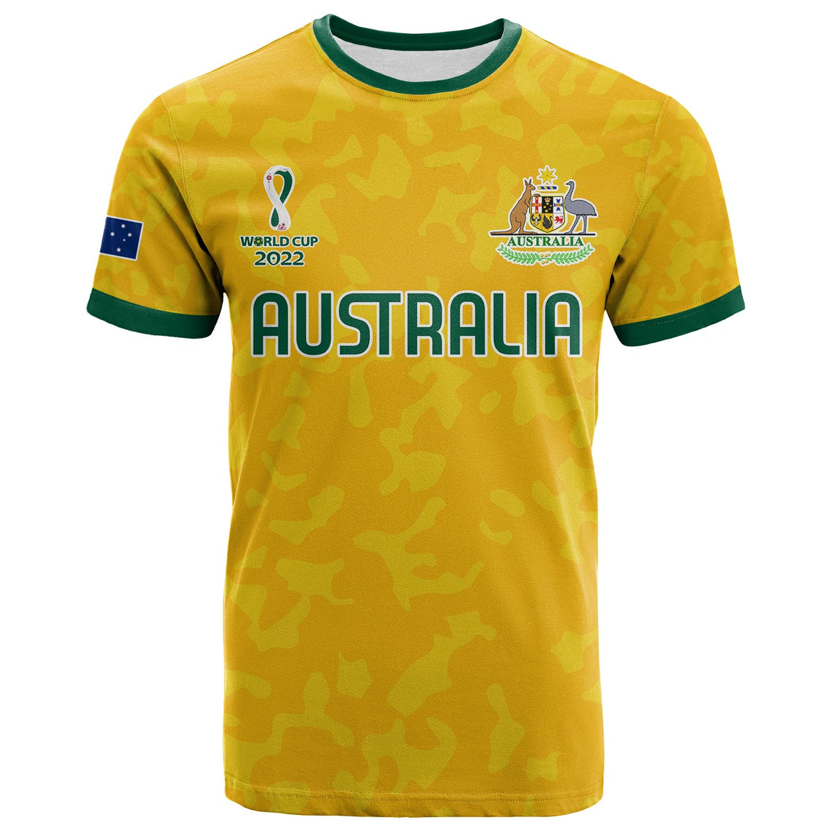 Custom Australia Soccer T Shirt World Cup Football 2022 Socceroos with Kangaroos LT13 - Wonder Print Shop