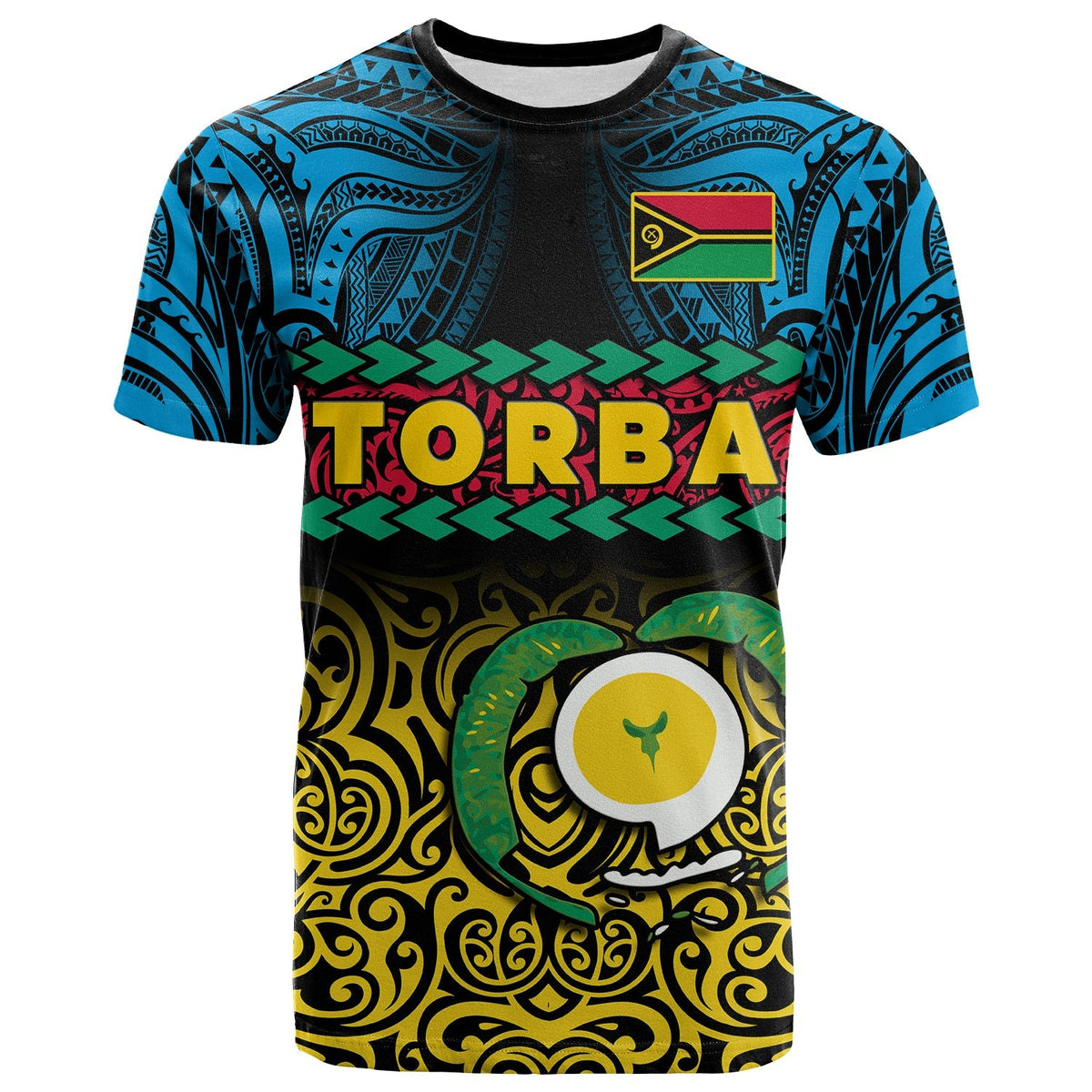 Torba Province T Shirt Vanuatu Pig Tusk Polynesian Flag Style - Wonder Print Shop