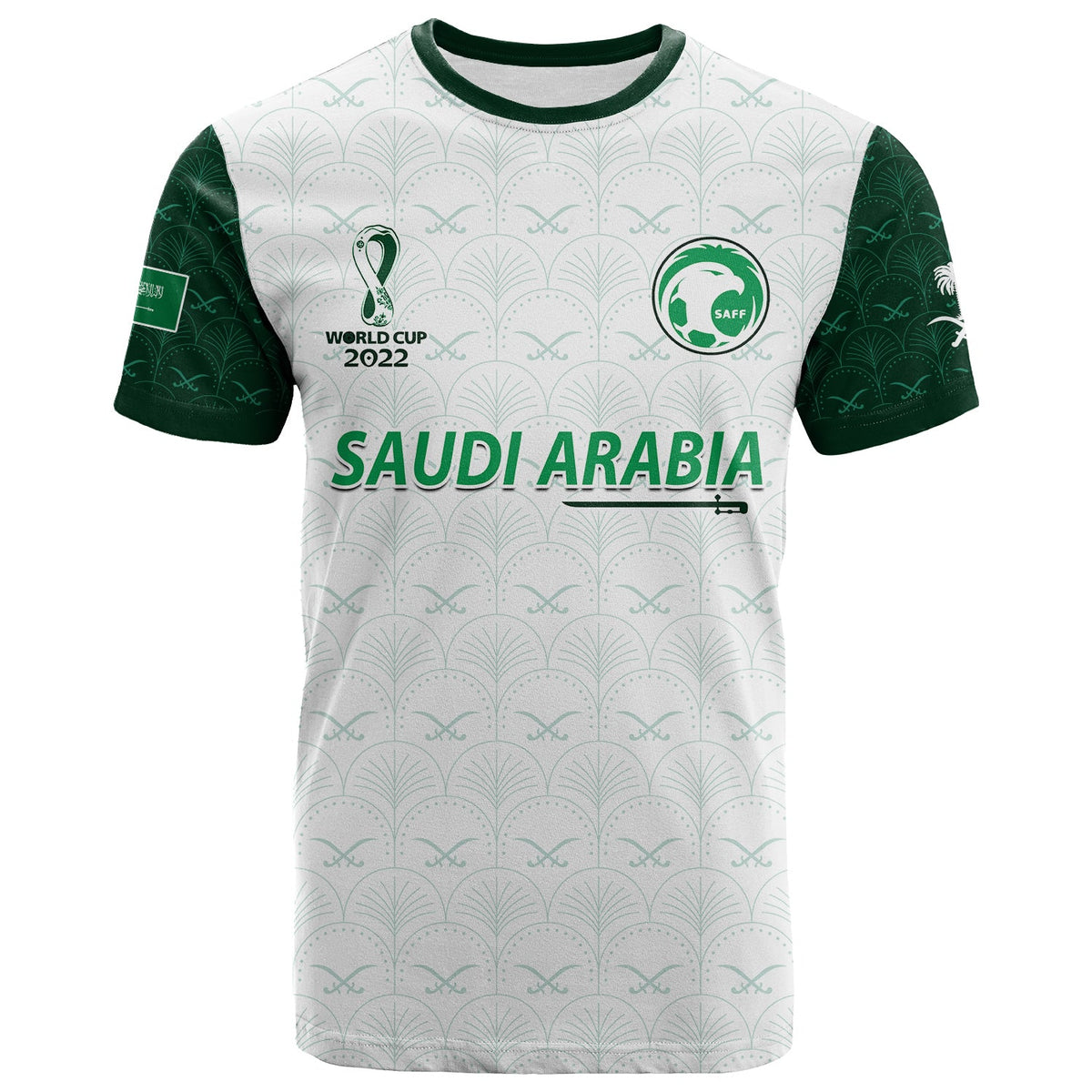 Saudi Arabia FootbT Shirt Saudi Green Falcon Champions 2022 World Cup Ver.02 LT13 - Wonder Print Shop