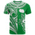 Custom Rarotonga Cook Islands T Shirt Turtle and Map Style Green LT13 - Wonder Print Shop
